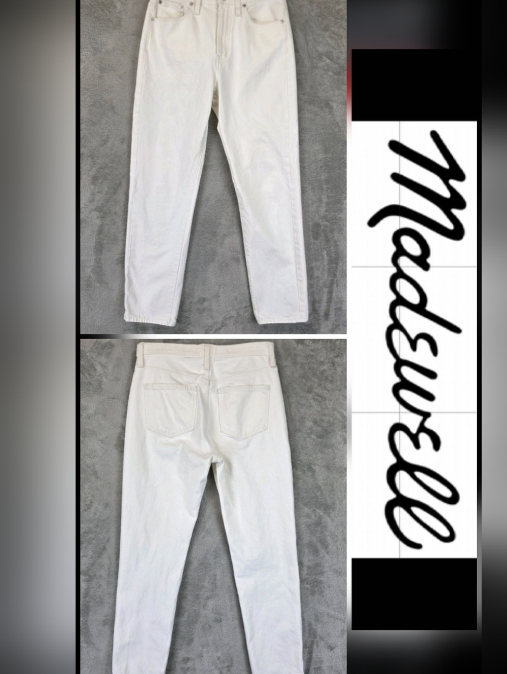 Madewell Perfect Summer White High-Rise Slim Straight Jeans